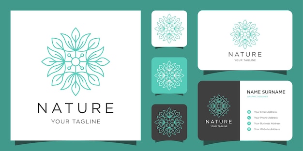 Inspiración en el diseño de logotipos y tarjetas de presentación naturales