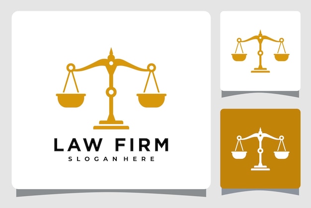 Inspiración de diseño de plantilla de logotipo de bufete de abogados de justicia