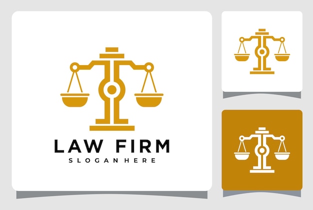 Inspiración de diseño de plantilla de logotipo de bufete de abogados de justicia