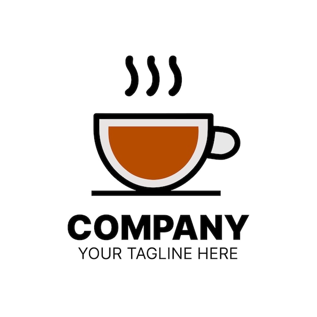 Inspiración de diseño de plantilla de logotipo de café caliente