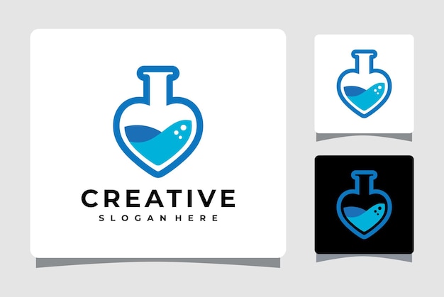 Inspiración de diseño de plantilla de logotipo de love science lab