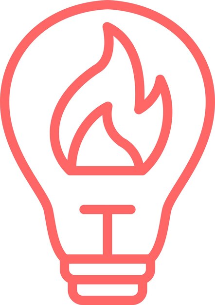 Inspiración de diseño vectorial Estilo del icono de la llama