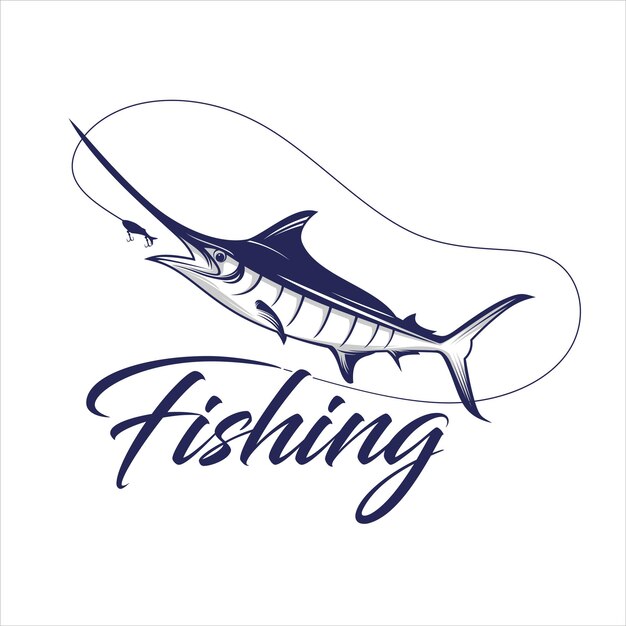 Inspiración del emblema del logotipo de la pesca