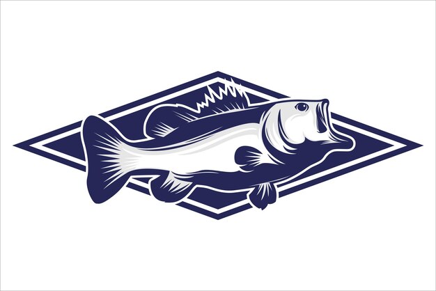Inspiración del emblema del logotipo de la pesca