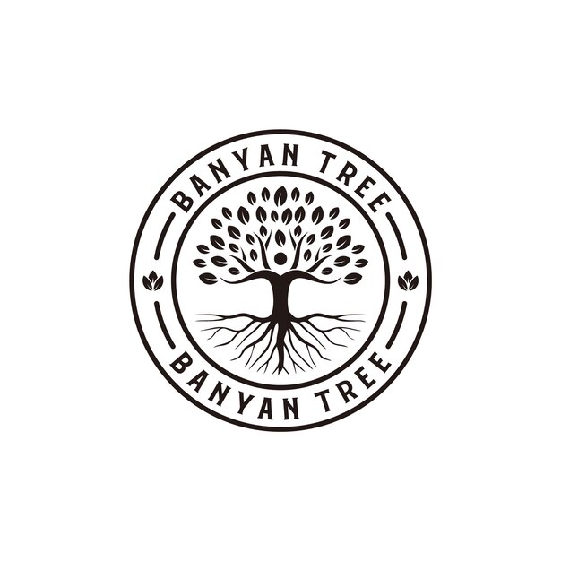 Inspiración hipster retro vintage de banyan tree