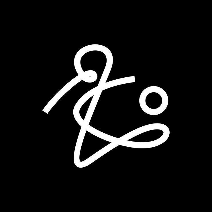 inspiración de icono de fútbol monoline simple