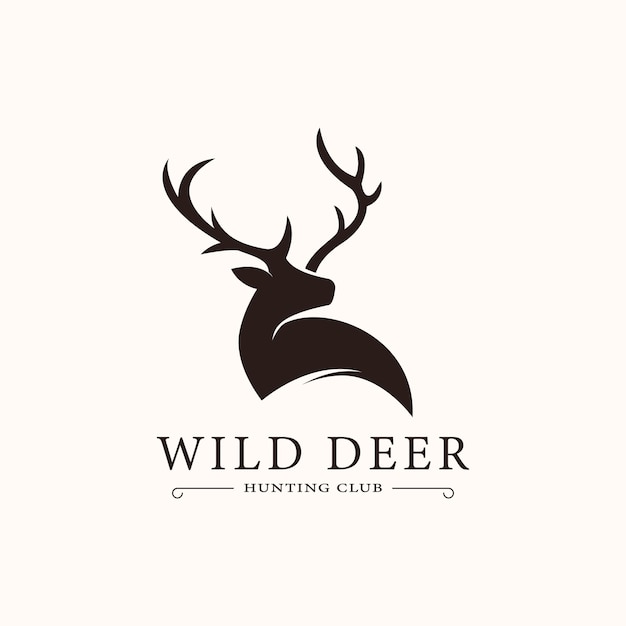 Inspiración para la ilustración de la plantilla del logotipo de los ciervos