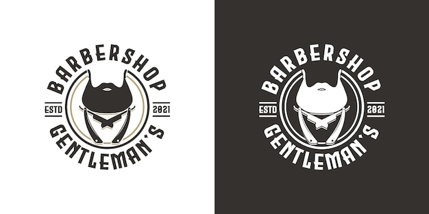 Inspiración del logo de barbería vintage