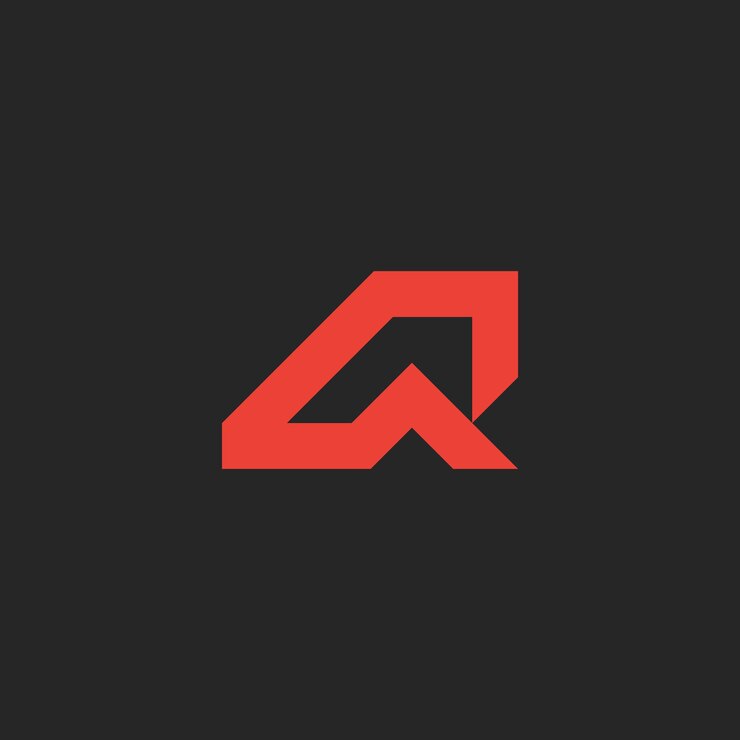 Inspiración en el logotipo AR de la letra abstracta