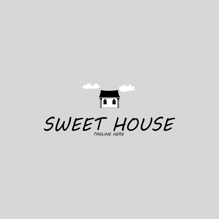 inspiración del logotipo del diseño de la casa dulce