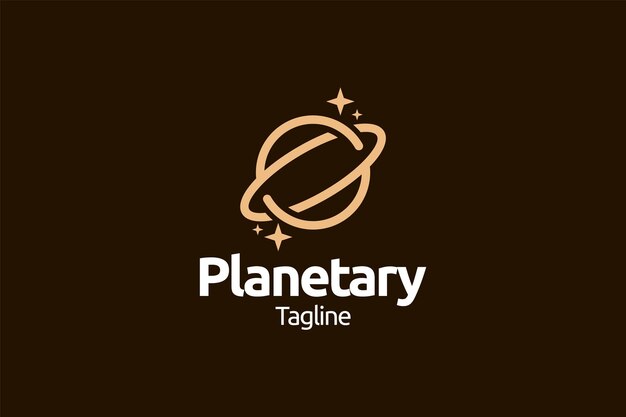 La inspiración del logotipo de la estrella espacial de la galaxia del planeta