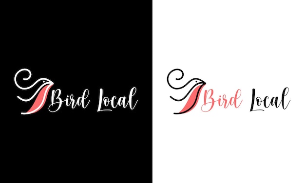 inspiración de logotipo de pájaro simple