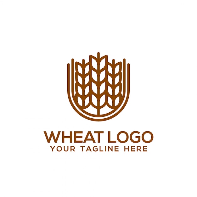 inspiración de logotipo de trigo