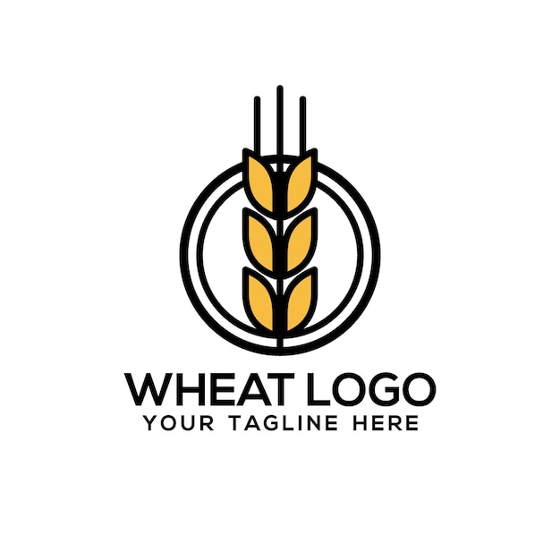 inspiración de logotipo de trigo