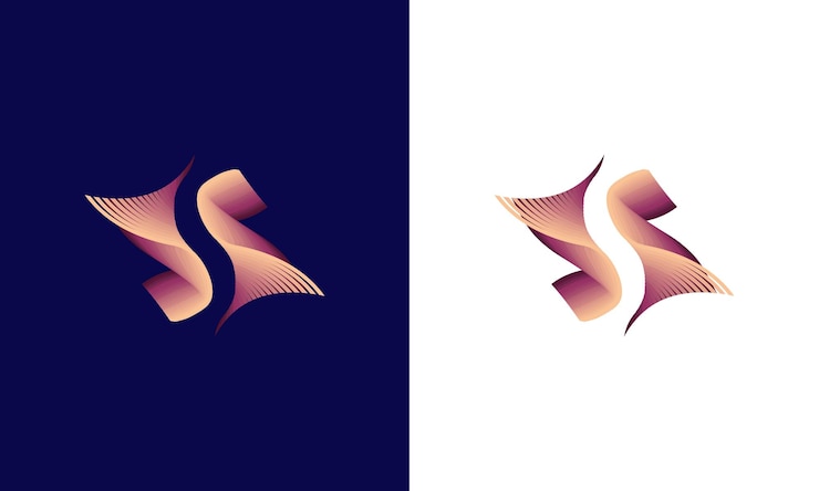 Vector inspiración en el logotipo de la última s
