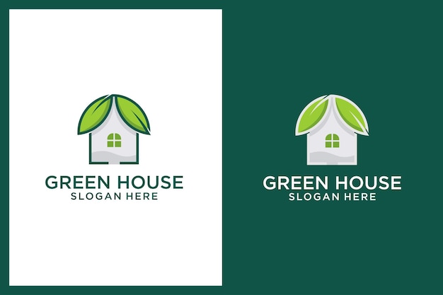Inspiración para logotipos de construcción de viviendas y logotipos de plantas, hojas vector premium