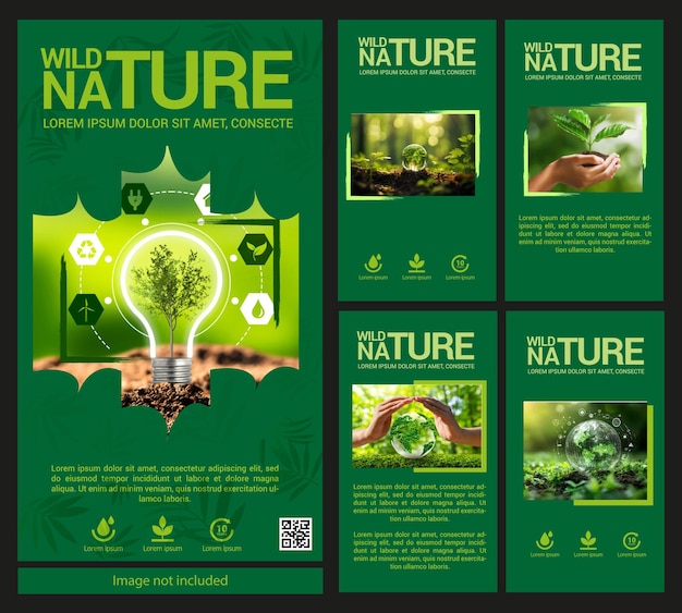 Inspiración por la naturaleza y la estética verde Consejos de diseño de carteles para las redes sociales