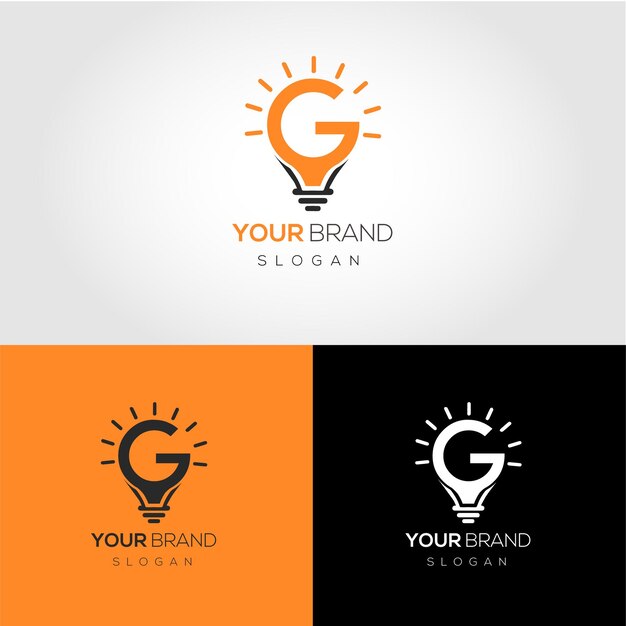 Inspiración de plantilla de diseño de carta inicial de concepto creativo de vector G logo