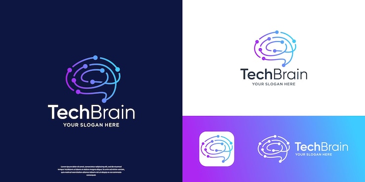 Vector la inspiración de la plantilla de diseño de logotipo de creative digital brain