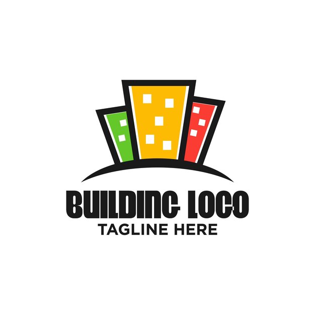 Inspiración de plantilla de diseño de logotipo de edificio, ilustración vectorial.