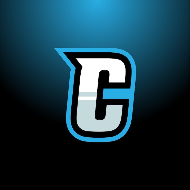 Vector inspiración de la plantilla de diseño de logotipo initial c gaming esport