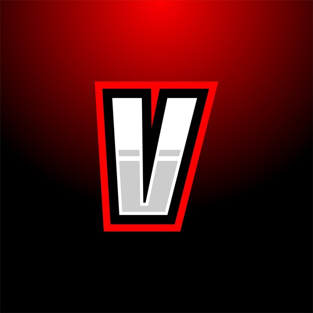 Inspiración de la plantilla del diseño del logotipo de Initial V Gaming Esport