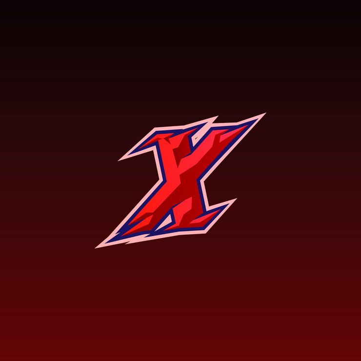 Vector inspiración de la plantilla de diseño del logotipo de initial x gaming e sport