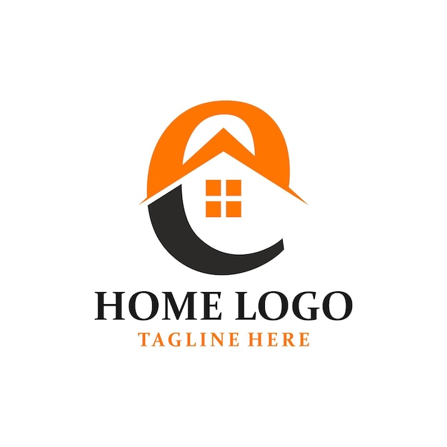 Inspiración de plantilla de diseño de logotipo de letra E House, ilustración vectorial.