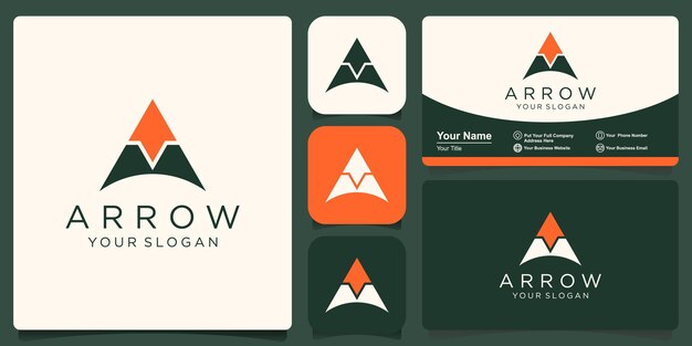 Inspiración de plantilla de diseño de logotipo de letra A flecha