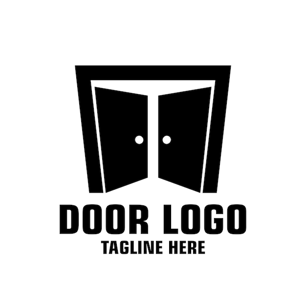 Inspiración de plantilla de diseño de logotipo de puerta, ilustración vectorial.