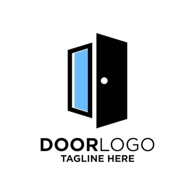 Inspiración de plantilla de diseño de logotipo de puerta, ilustración vectorial.