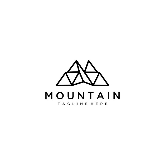La inspiración de la plantilla de diseño del logotipo de stock vector mountain