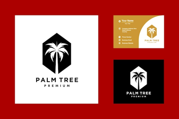 Inspiración de plantilla de diseño vectorial de icono de logotipo dorado de palma datilera minimalista de lujo