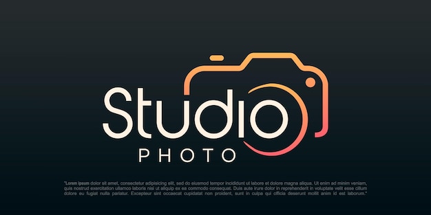 Vector inspiración vectorial de diseño de logotipo de fotografía de estudio