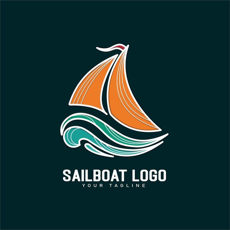 Inspiraciones de diseño de logotipo de velero vector