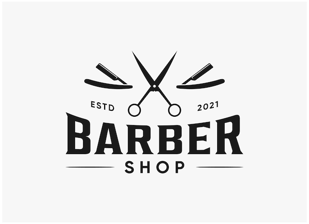 Inspiraciones de diseño de logotipos de peluquerías vintage