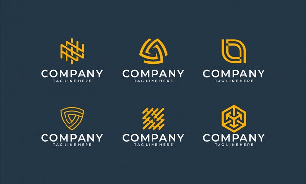 Inspirador logotipo de paquete moderno