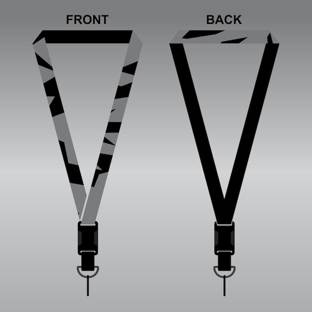 Vector inspirasi desain lanyard untuk perusahaan anda desain tali nombre keren eps.10 vector completo