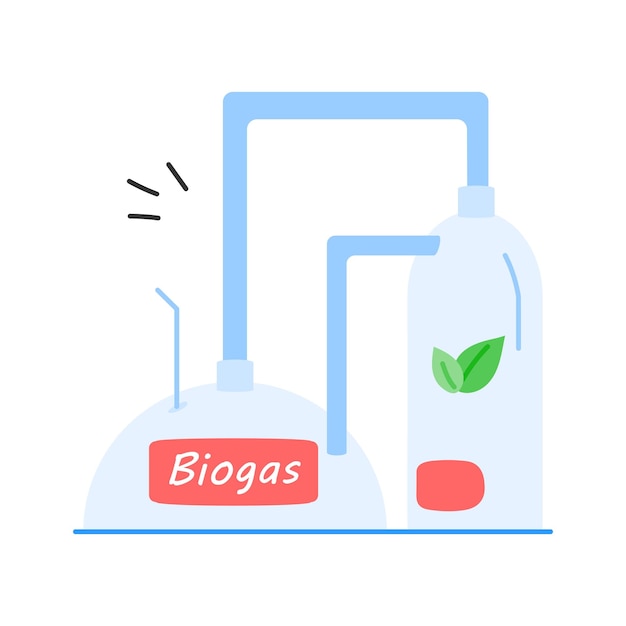 Instalación de biogás que simboliza la energía sostenible a partir de residuos orgánicos