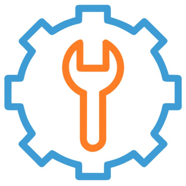 instalación de herramientas icono mínimo