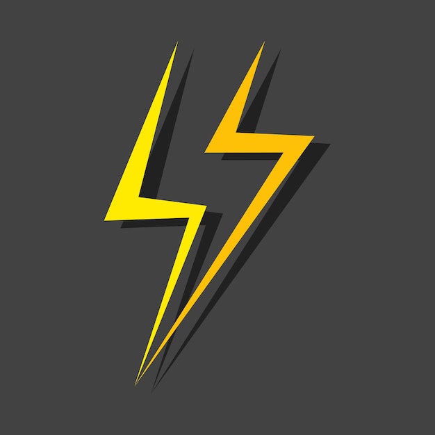 Instalar lightning ilustración de vector de estilo plano moderno relámpago juego de iconos de relámpago estilo plano sobre un fondo oscuro vector