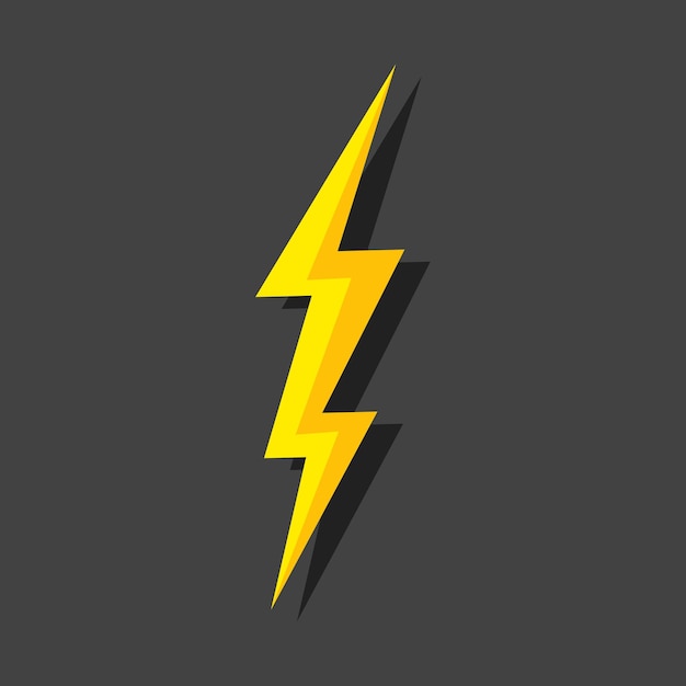 Instalar Lightning Ilustración de vector de estilo plano moderno Relámpago Juego de iconos de relámpago Estilo plano sobre un fondo oscuro Vector