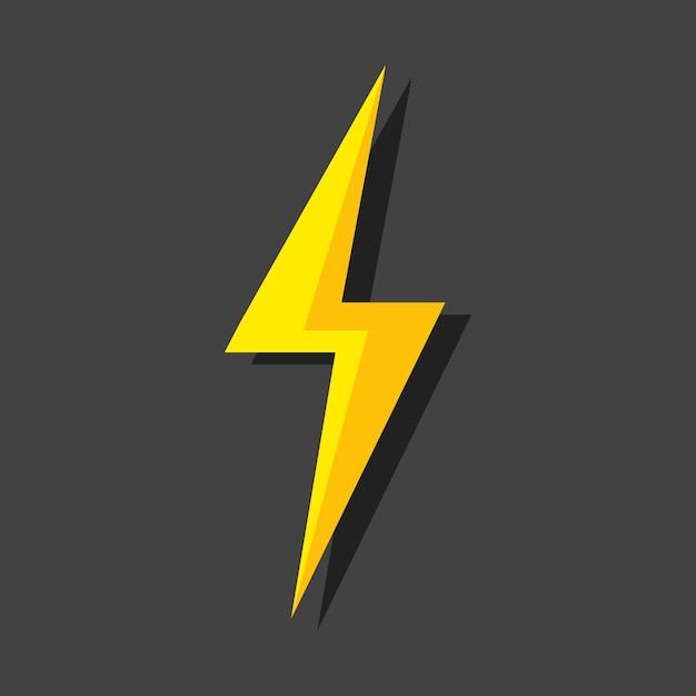 Instalar Lightning Ilustración de vector de estilo plano moderno Relámpago Juego de iconos de relámpago Estilo plano sobre un fondo oscuro Vector