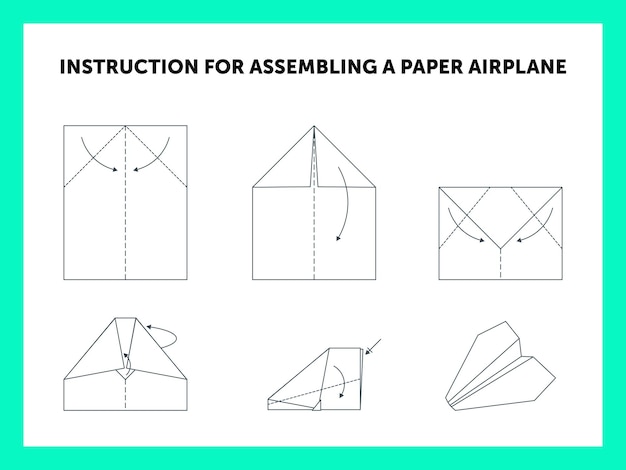 Instrucciones para montar aviones de papel.