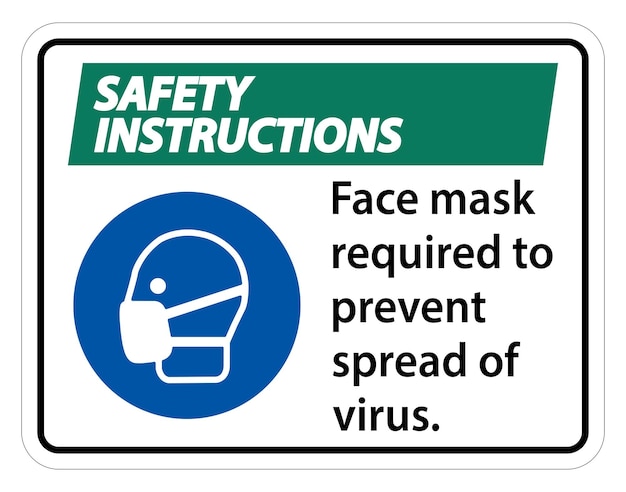 Instrucciones de seguridad Se requiere una máscara facial para evitar la propagación del virus.