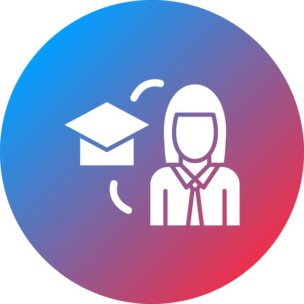 Instructor Imagen vectorial de icono femenino Se puede utilizar para capacitación empresarial
