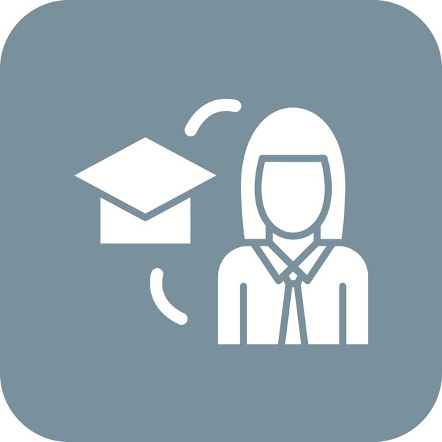 Instructor Imagen vectorial de icono femenino Se puede utilizar para capacitación empresarial