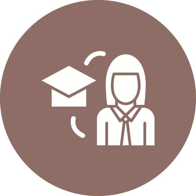 Instructor Imagen vectorial de icono femenino Se puede utilizar para capacitación empresarial