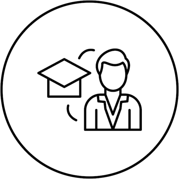 Instructor Imagen vectorial de icono masculino Se puede utilizar para capacitación empresarial