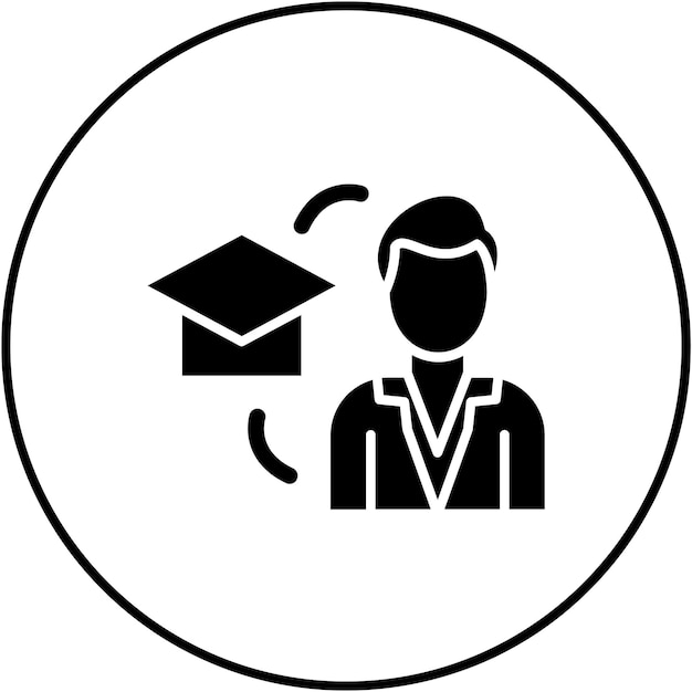 Instructor Imagen vectorial de icono masculino Se puede utilizar para capacitación empresarial